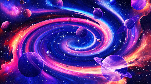 星空旋渦星空背景星空軟膜燈箱