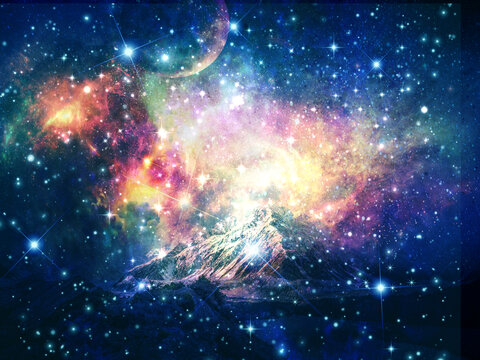 炫彩星空星空頂星空軟膜燈箱