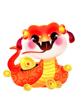 蛇金幣素材