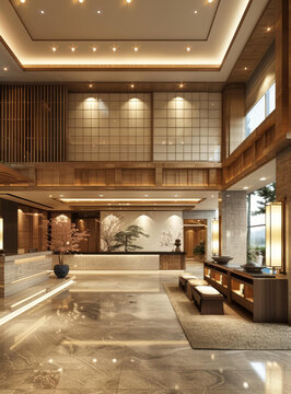 現(xiàn)代亞洲酒店大堂設(shè)計