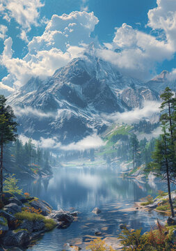 壯麗山湖美景