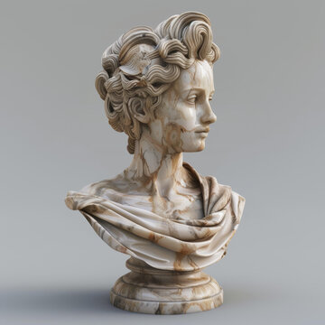 古代女性半身雕塑