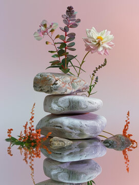 石頭和鮮花