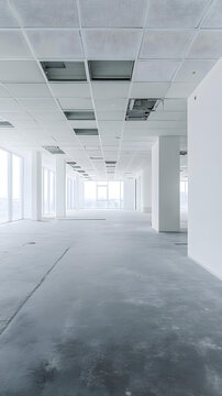 空曠的白色辦公室空間