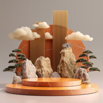 極簡3D藝術(shù)展示臺