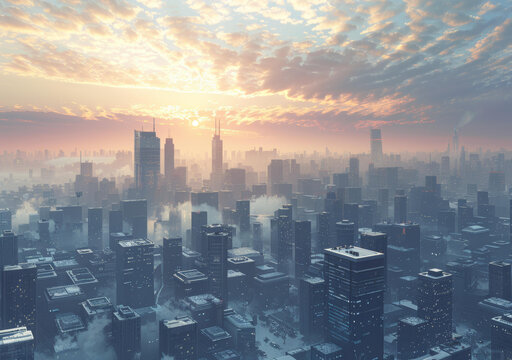 夢幻雪城日出