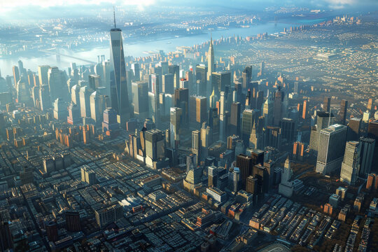市空中全景圖