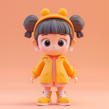 可愛卡通女孩角色