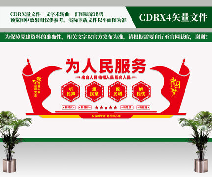 為人民服務(wù)形象墻