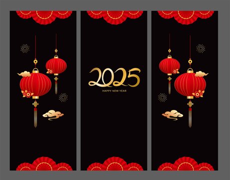 2025蛇年窗花玻璃貼門貼