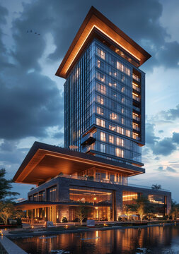 現(xiàn)代酒店塔樓群建筑設(shè)計(jì)