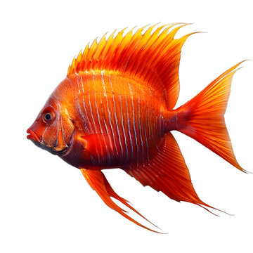 [免摳素材]白色背景上的橙色魚