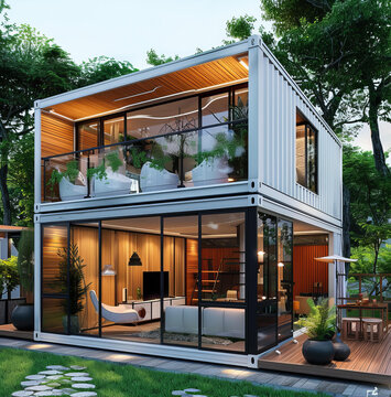 現(xiàn)代集裝箱房屋設(shè)計(jì)與陽(yáng)臺(tái)