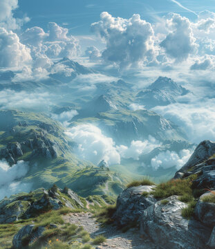 云海之上壯麗山景