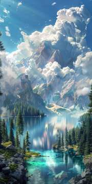壯麗山湖美景
