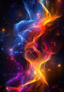 抽象彩色宇宙星云圖