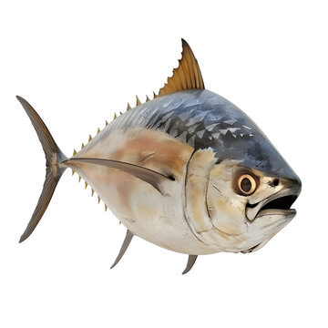[免摳素材]一條藍(lán)鰭金槍魚的3D插圖