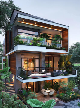 現(xiàn)代建筑設(shè)計(jì)住宅外觀