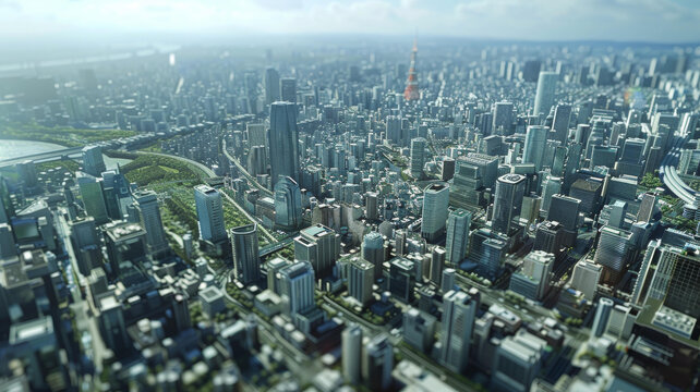 未來都市鳥瞰圖