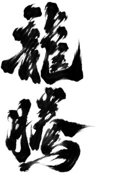 國潮古風(fēng)字體設(shè)計(jì)書法龍騰