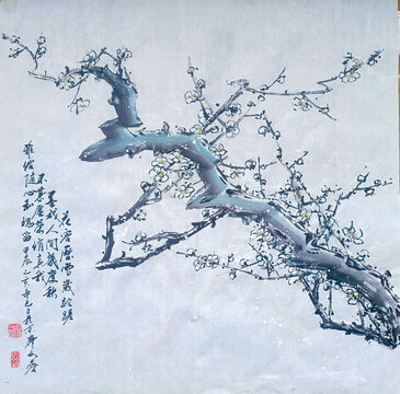 國畫雪梅