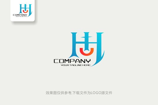 休閑娛樂英文HJ字母logo