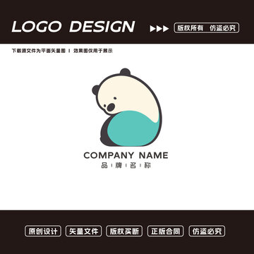 卡通小熊logo標(biāo)志