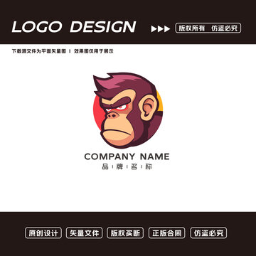 卡通猩猩logo