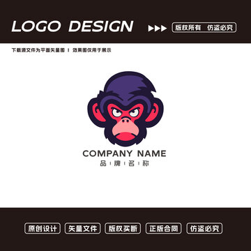 卡通猩猩logo標(biāo)志