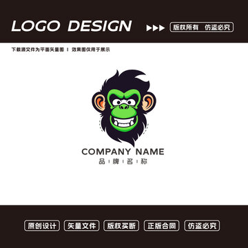 卡通猩猩logo標(biāo)志