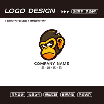 卡通猩猩logo