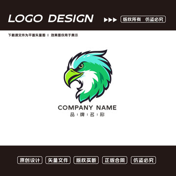 卡通老鷹logo標(biāo)志