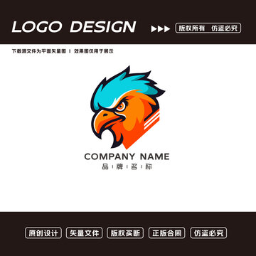卡通老鷹logo標(biāo)志