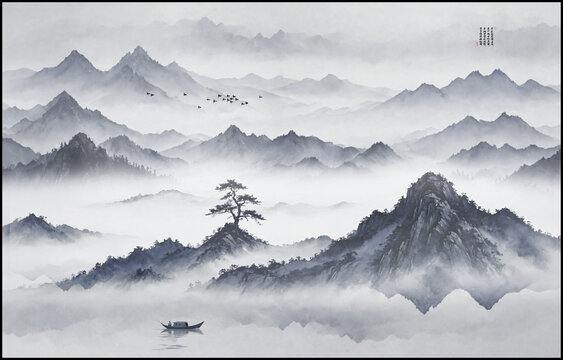 水墨山水畫