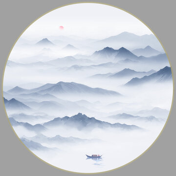 大廳山水畫