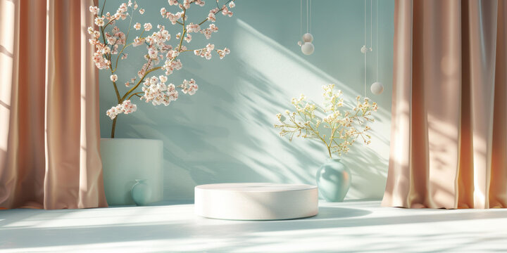 淡雅春日花漾展臺