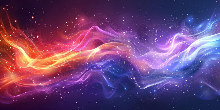 抽象彩色宇宙星云圖