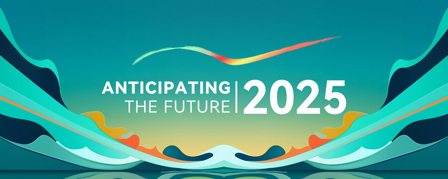 2025綠色線條海報