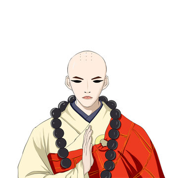 免扣和尚西游記唐僧人物插畫