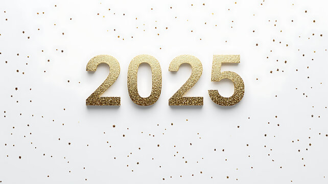 閃耀的2025新年賀卡