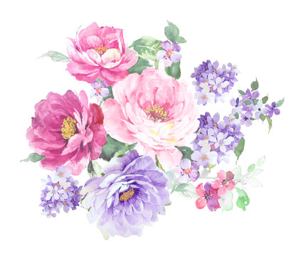 水粉花卉