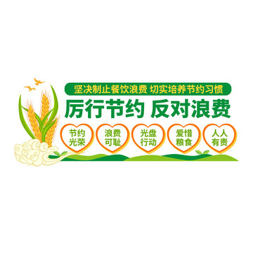 反對餐飲浪費文化墻
