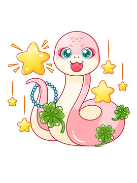 蛇年IP卡通形象之福星高照