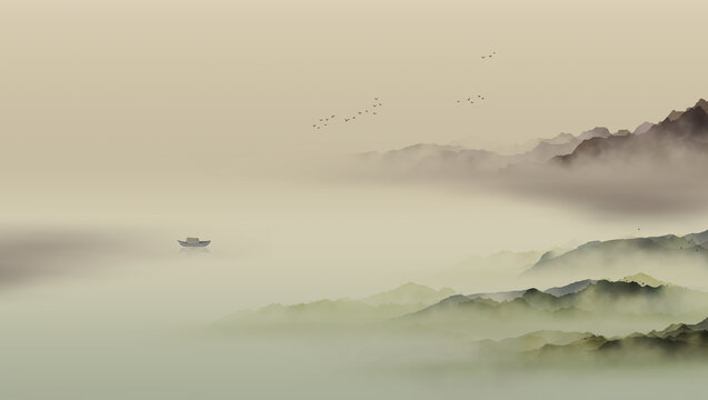 禪意新中式山水