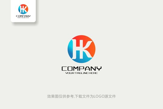 HK字母科技電子LOGO