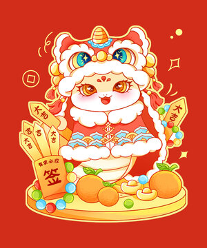 蛇年新年IP大吉大利