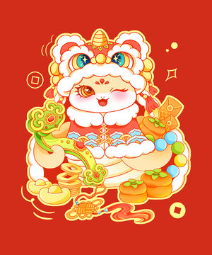 蛇年新年IP柿柿如意