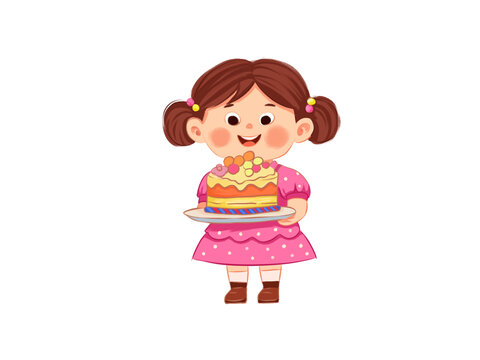過生日的小女孩