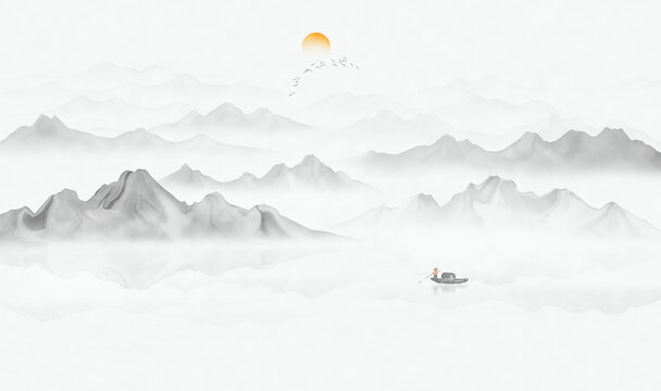 水墨山水畫