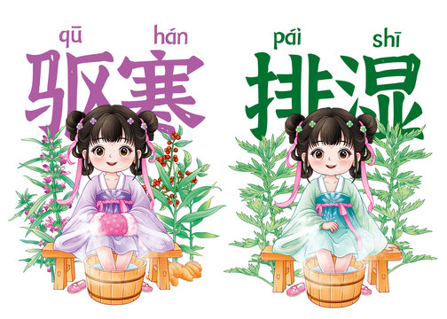 足浴插畫